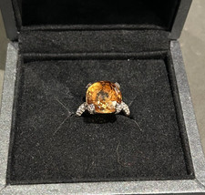 Anabella Chan 18kt rose gold vermeil Sugarloaf citrine ring