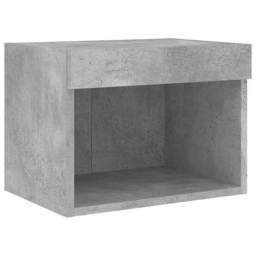 5PC TV Wall Units Media Cabinet with LED Lights, Concrete Grey Engineered Wood - Picture 5 of 11