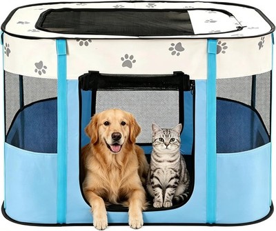 Avont Tierlaufstall Tragbar Welpenauslauf Hundebox für Hund & Katze, Leicht 