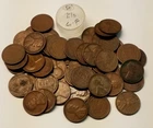 Five Rolls Early Lincoln Wheat Cents...27s, 28d, 28s, 29d, 29s...Good to Ex Fine