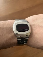 Vintage Electronic LED CompuChron Watch Made In Japan 1970s Parts Or Repair