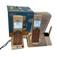 AT T Pink 2 Handset Answering System CL82257 Cordless Phones - TESTED  WORKS