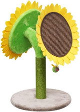 Sunflower Cat Scratcher with Angled Double Jute Scratching Pads and Replaceable