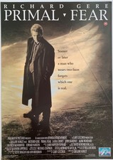 PRIMAL FEAR / VINTAGE VIDEO FILM POSTER 1990&rsquo;S MOVIE PROMO RICHARD GERE