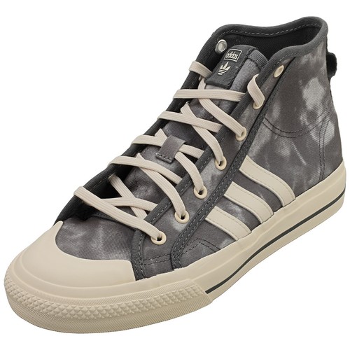 adidas Nizza Hi Rf Kids Fashion Trainers in Off White Cloud - Picture 1 of 8