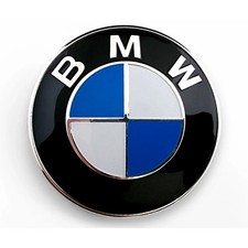 1x BMW 74mm Boot Lid ROUND Rear EMBLEM BADGE 2 PIN FITS MODELS