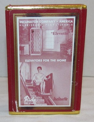 Vintage Inclinator-Elevette of Philadelphia Inc. Playing Cards, Elevator Company