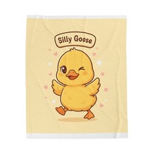Silly Goose Cartoon Velveteen Plush Blanket 