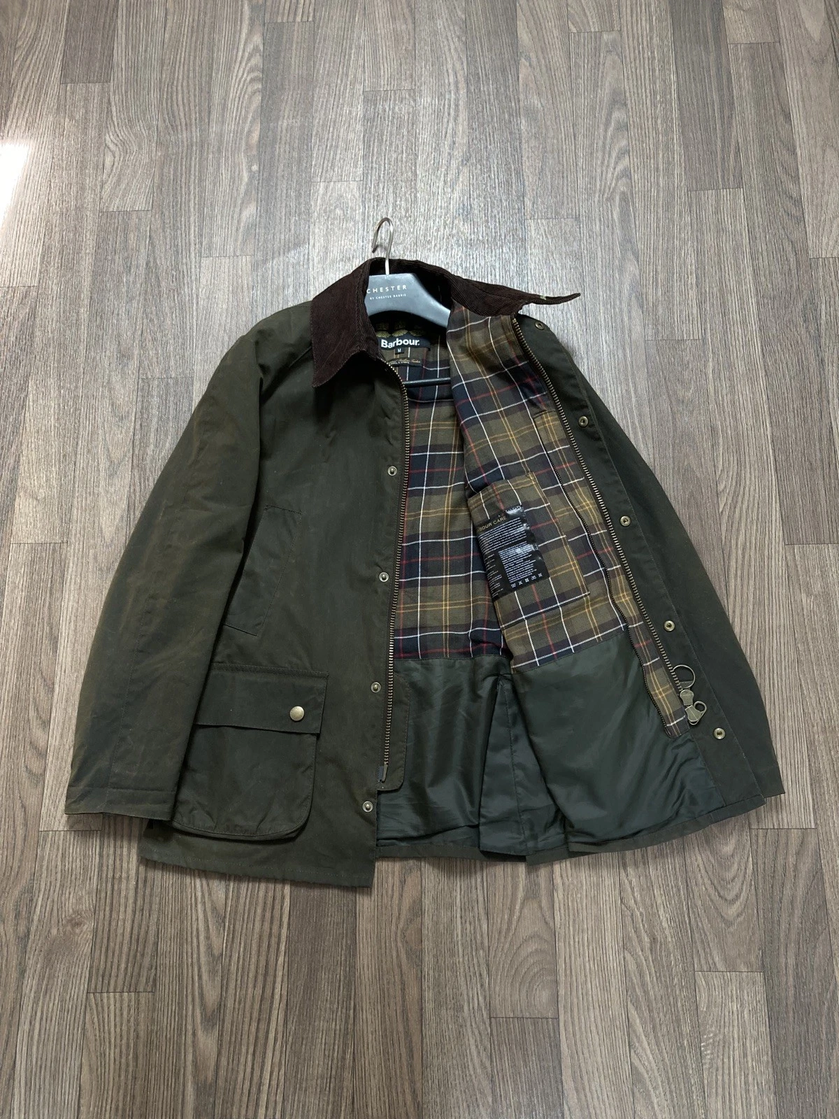 Barbour Ashby Men’s Wax Jacket Olive Size Medium