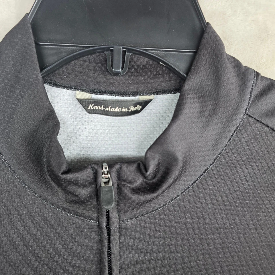 Camiseta deportiva de ciclismo Mellow Johnny's Bike Shop para hombre grande negra cremallera completa hecha en Italia Foto 3 de 4