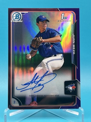 2015 Bowman Chrome Prospects Auto Purple Refractor /250 Juan Meza #BCAP-JM Auto