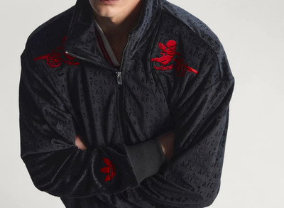 Adidas Herren Arsenal FC Places+Faces Fußball Velour Track Top schwarz