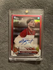2023-24 Topps Chrome Corey Kispert #CG-CK Red Refractor /5 Autograph Wizards NBA