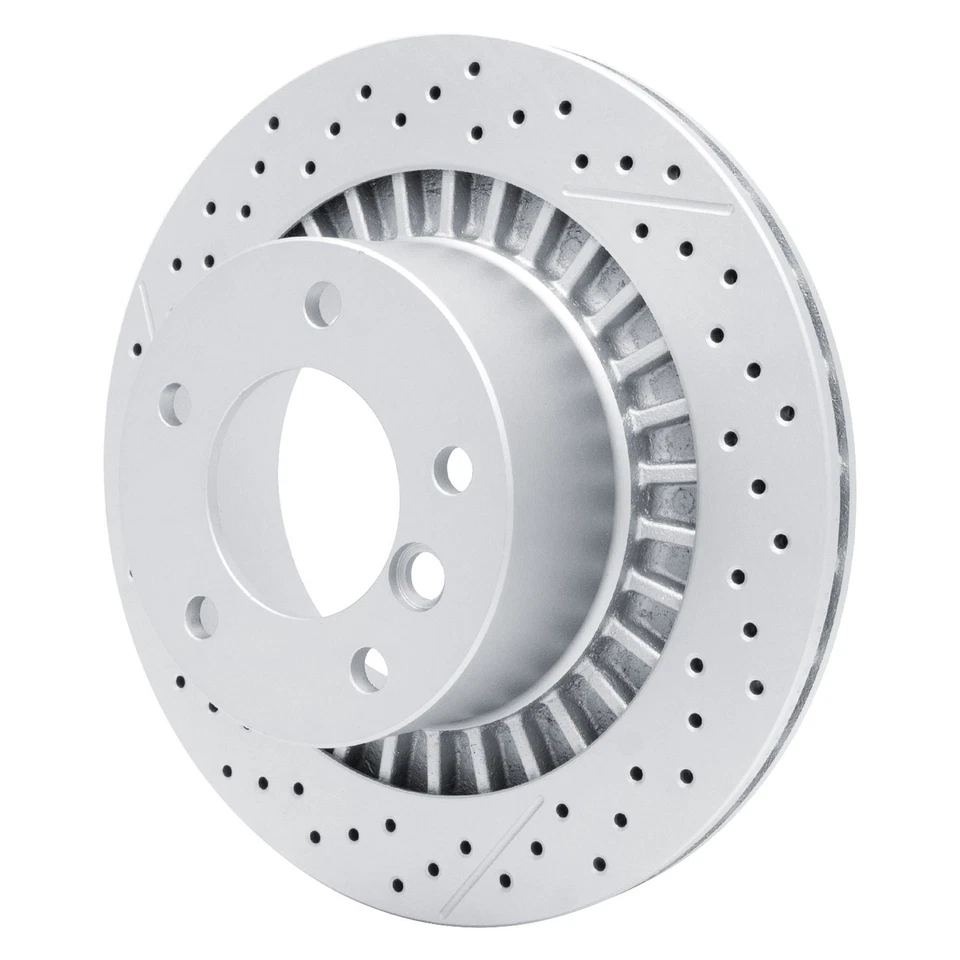 For Mercedes-Benz G63 AMG 13-18 DFC GEOSPEC Drilled & Slotted Rear Brake Rotor Foto 2 de 4