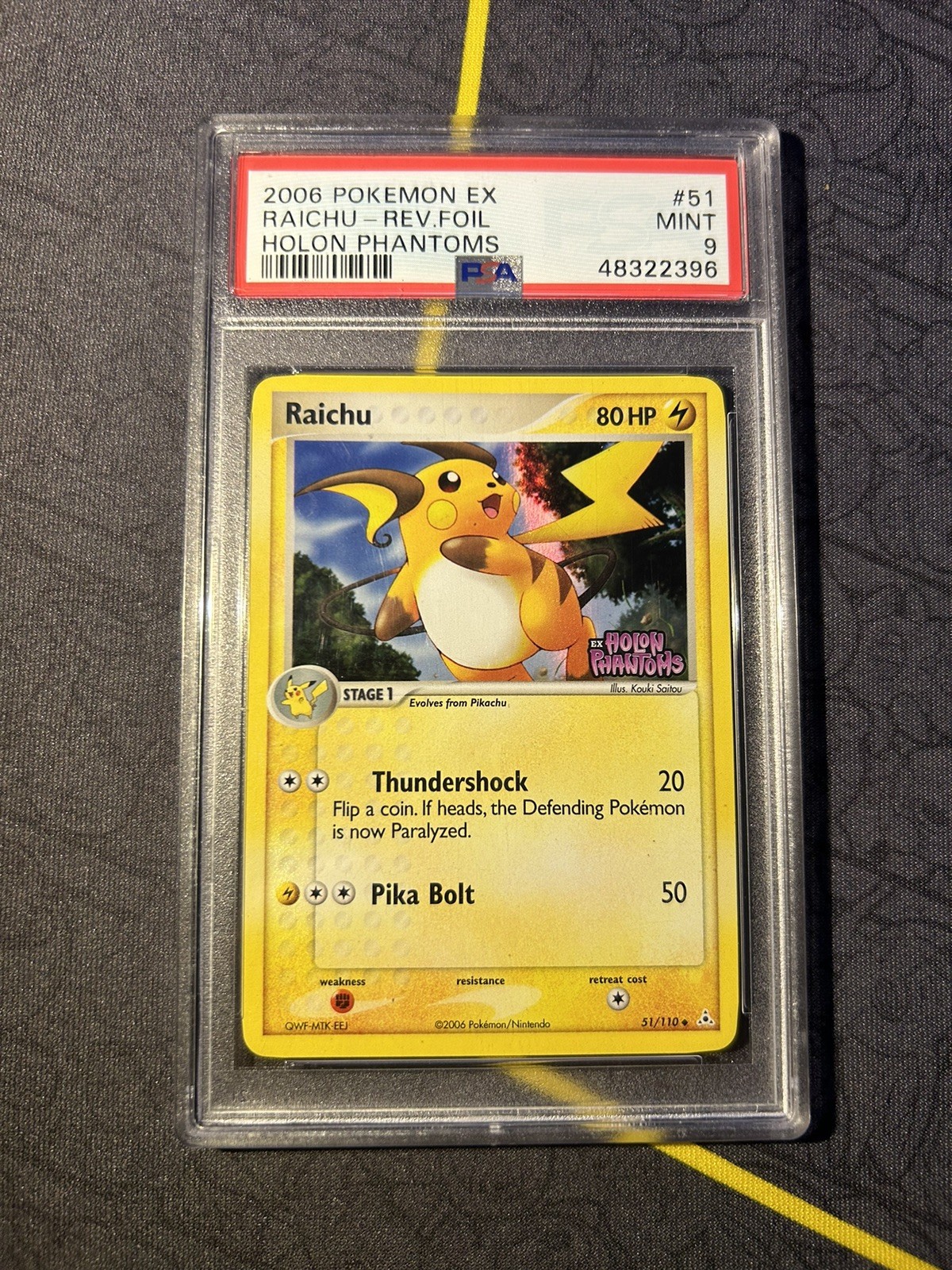 Pokémon Ex Holon Phantoms Raichu Reverse Holo #51 PSA 9 Pop 45