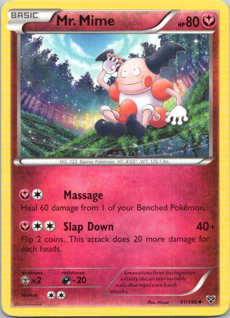 Mr. Mime #91/146 (LP) XY Base Set XY Pokemon