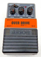 Arion SOD-1 Stereo Overdrive 1980s Black Guitar Effects Pedal