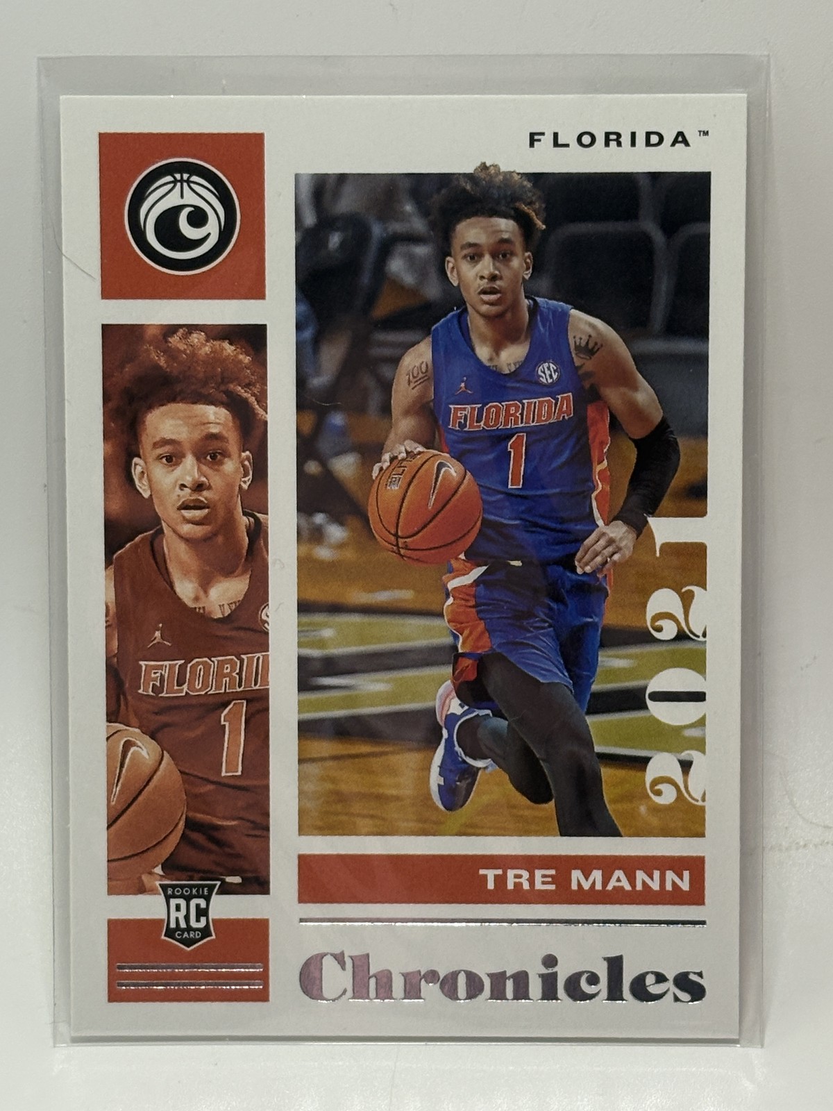 Tre Mann #21 2021 Panini Chronicles Draft Picks Basketball Certified Freshman Fabric Signatures