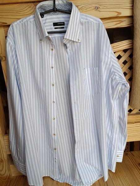 Men Seidensticker Shirt White Cotton XXL