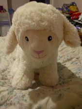 Tesco Lennie The Lamb Sheep Cream Easter Soft Toy Comforter 9" Tall