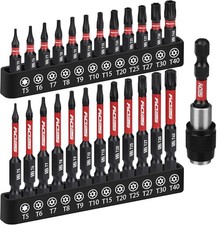 25 Piece Torx Bit Set Security Tamper Proof T...