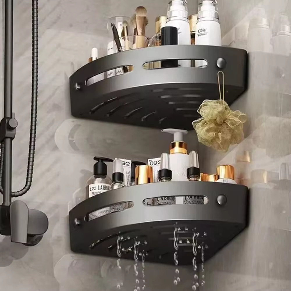 Corner Shower Caddy 3 Pack Adhesive Bathroom Shelf Storage No Drill Organiser