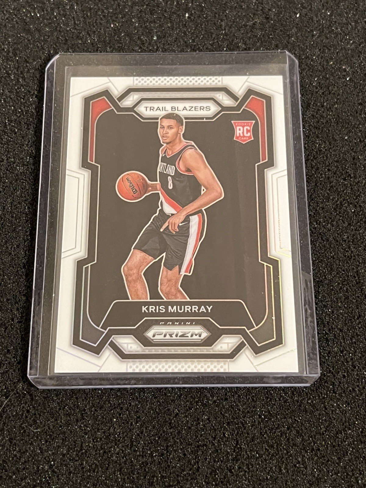 Kris Murray 2023-24 Panini Prizm White Prizm Rookie #d /175 Trail Blazers #142