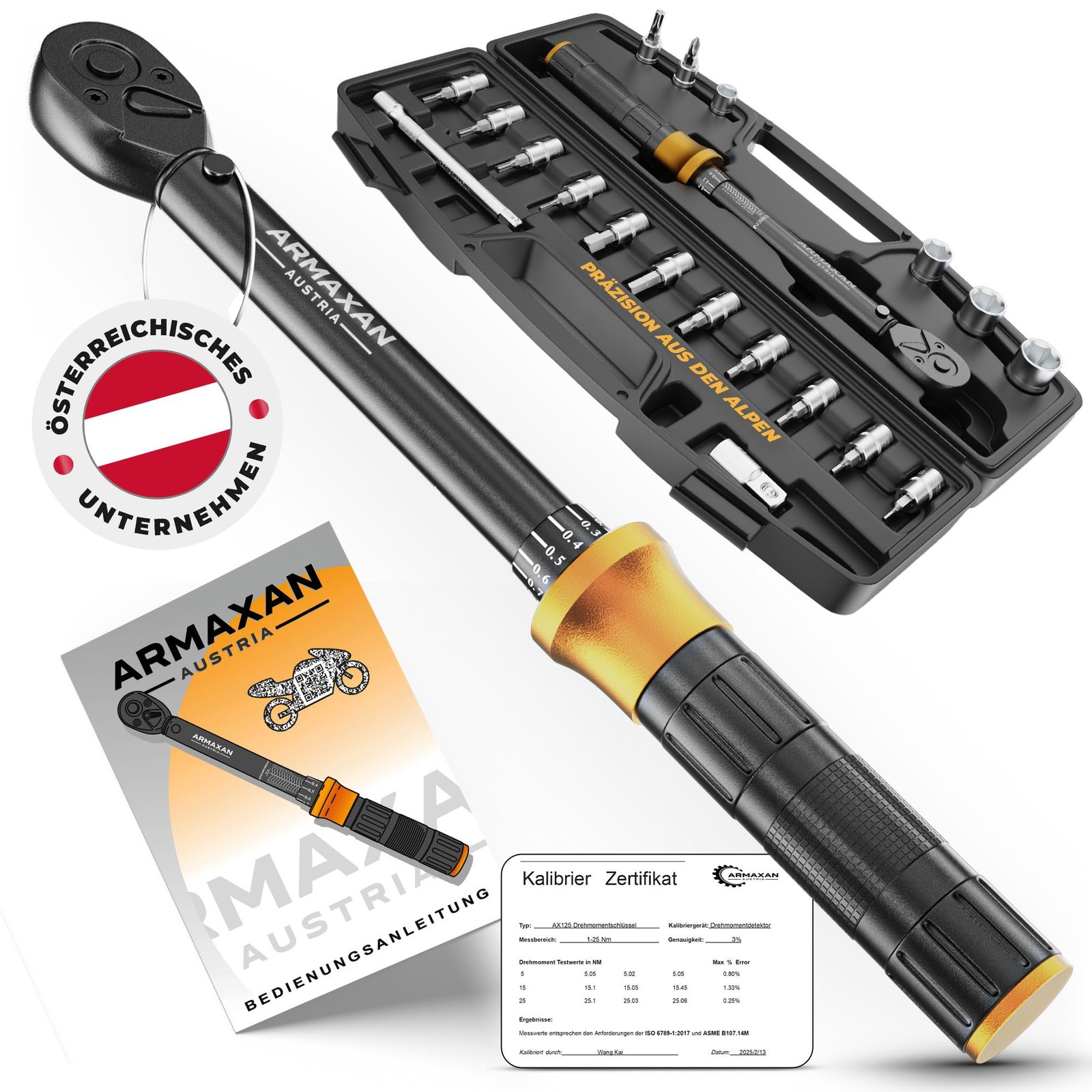 Set di chiavi dinamometriche per bicicletta 1 25 Nm 20 pezzi 1/4 pollici per