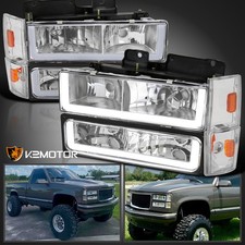Fits 1988-1993 Chevy Ck Gmc Sierra Tahoe Led Tube Headlightsbumpercorner Lamp