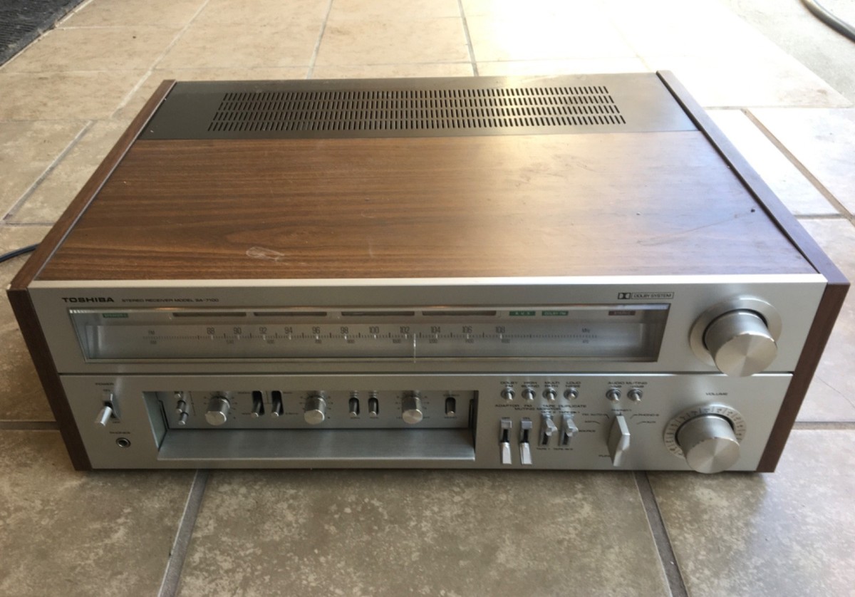 Toshiba SA-7100 Stereo AM FM Monster Receiver 110W Tested Works | eBay