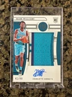 Mark Williams 2022 Panini National Treasures True Rookie Patch Auto /99 Hornets