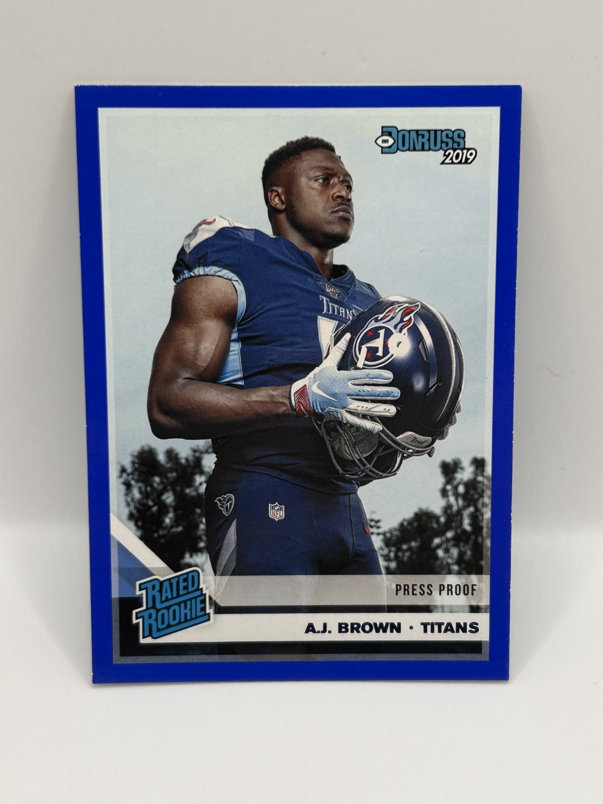 2019 Donruss A.J. Brown Rated Rookie Blue Press Proof # 314