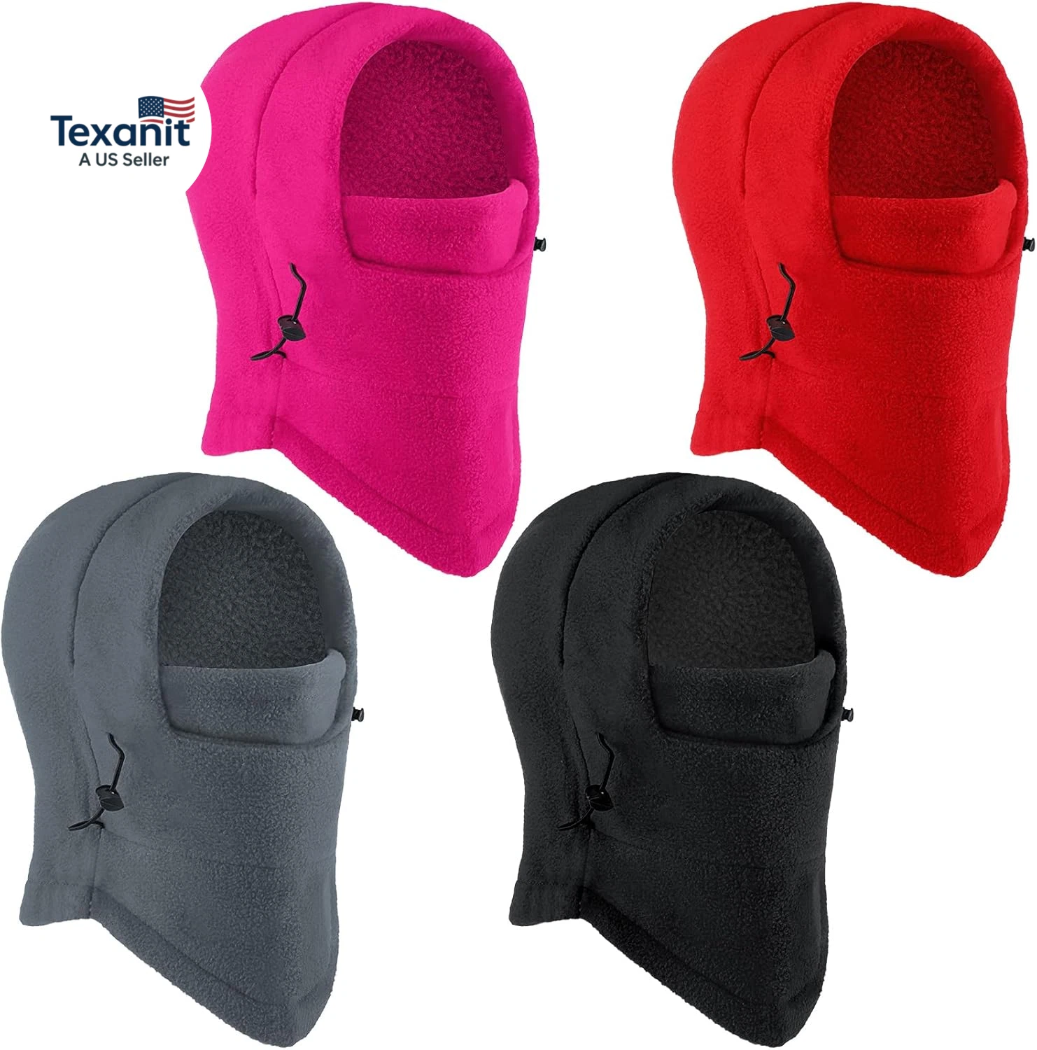 4 Pcs Balaclava Ski Mask Windproof Warmer Fleece Adjustable Winter Mask Face Cov