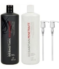 Sebastian Penetraitt Shampoo and Conditioner 33.8oz with pumps -free shipping