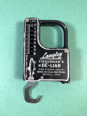 Vintage Langley Fisherman's De-Liar Model 228 USA Scale Measure Metal