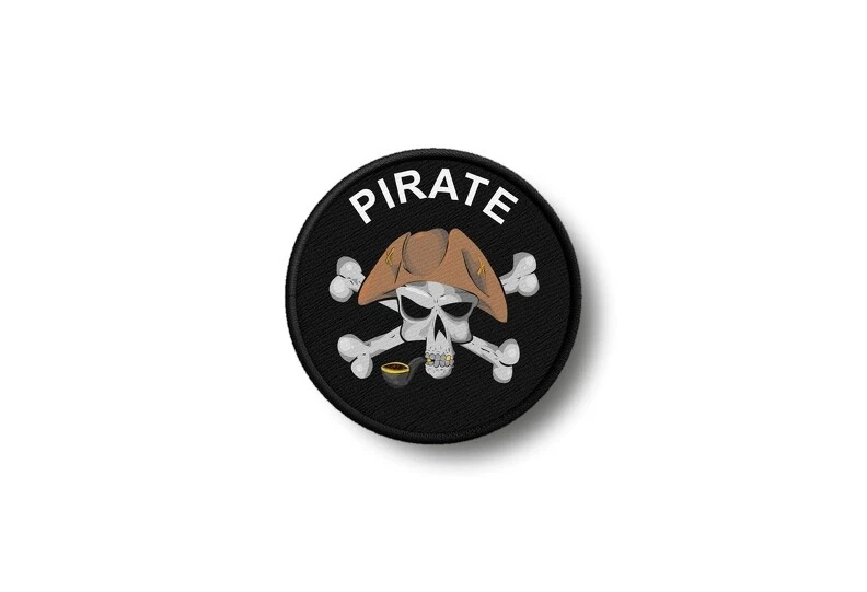 Catch The Patch - Toppa Ricamata Termoadesiva Pirata Teschio: 11 X 7 Cm, Ricamo Dettagliato Per Abbigliamento - 5