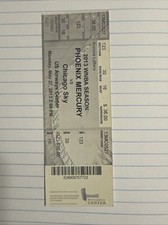 2013 Brittany Griner WNBA Debut Ticket. Phoenix Mercury Vs Chicago Sky 5/27