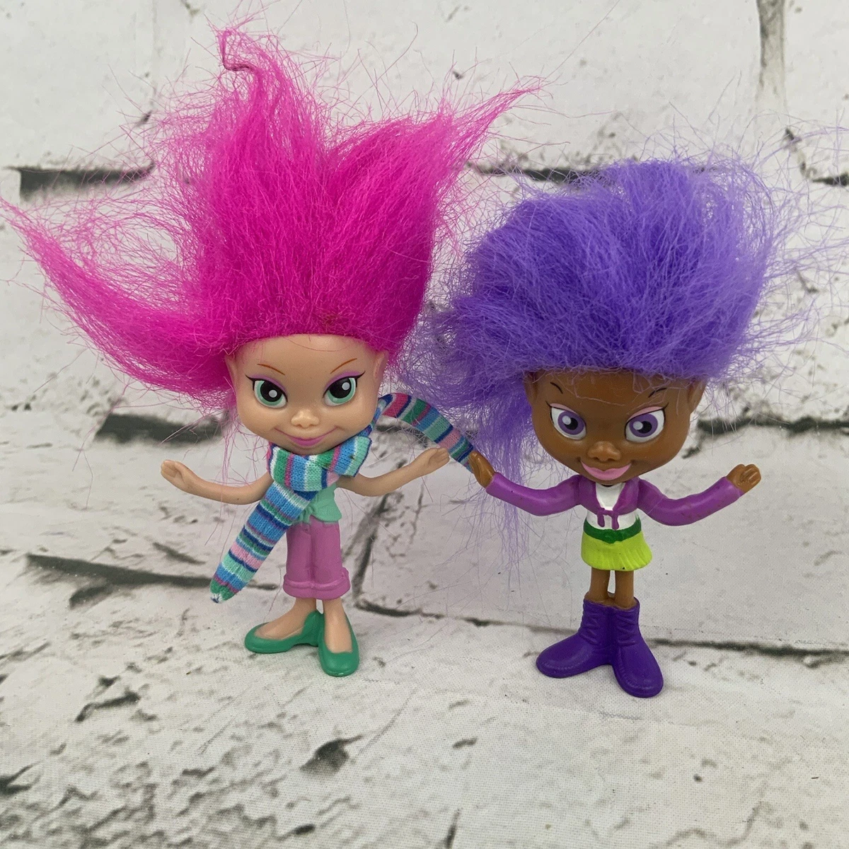 Trollz Dolls Lot Of 2 Made For Mcdonalds Pink Purple eBay
