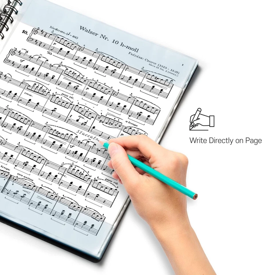 Lightweight Spiral Binder Organizer for Music Sheets - 3 Pack With Name Tags - Image 4 of 4