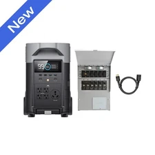 EcoFlow 3600Wh DELTA Pro Power Station with Transfer Switch & Adapter Cord