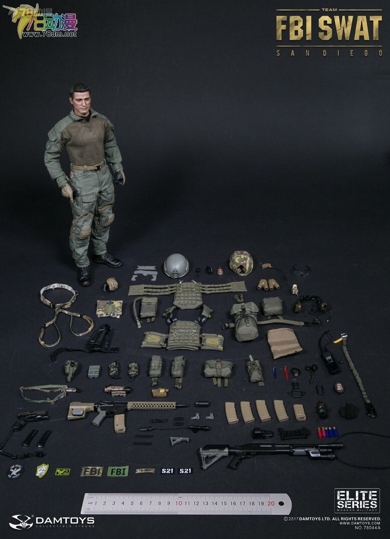 Perfect Damtoys 78044A 1/6 Fbi Swat Team Agent - San Diego New In