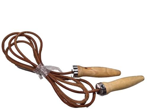 Winning Boxing Leather Skipping Rope Jump Rope F-16 Brown 300g