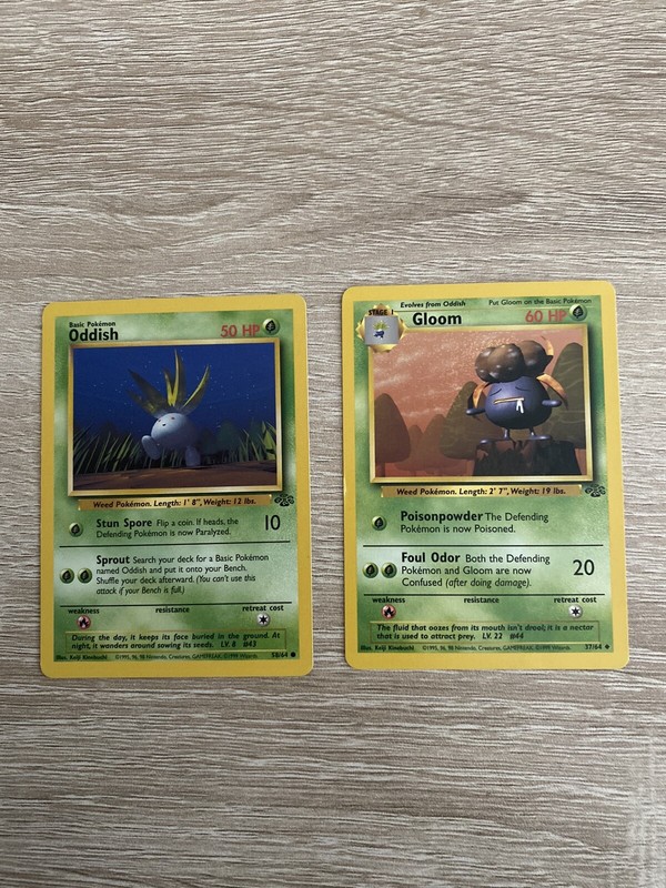 Pokemon Cards Oddish Gloom Jungle Set with Bonus Gift!