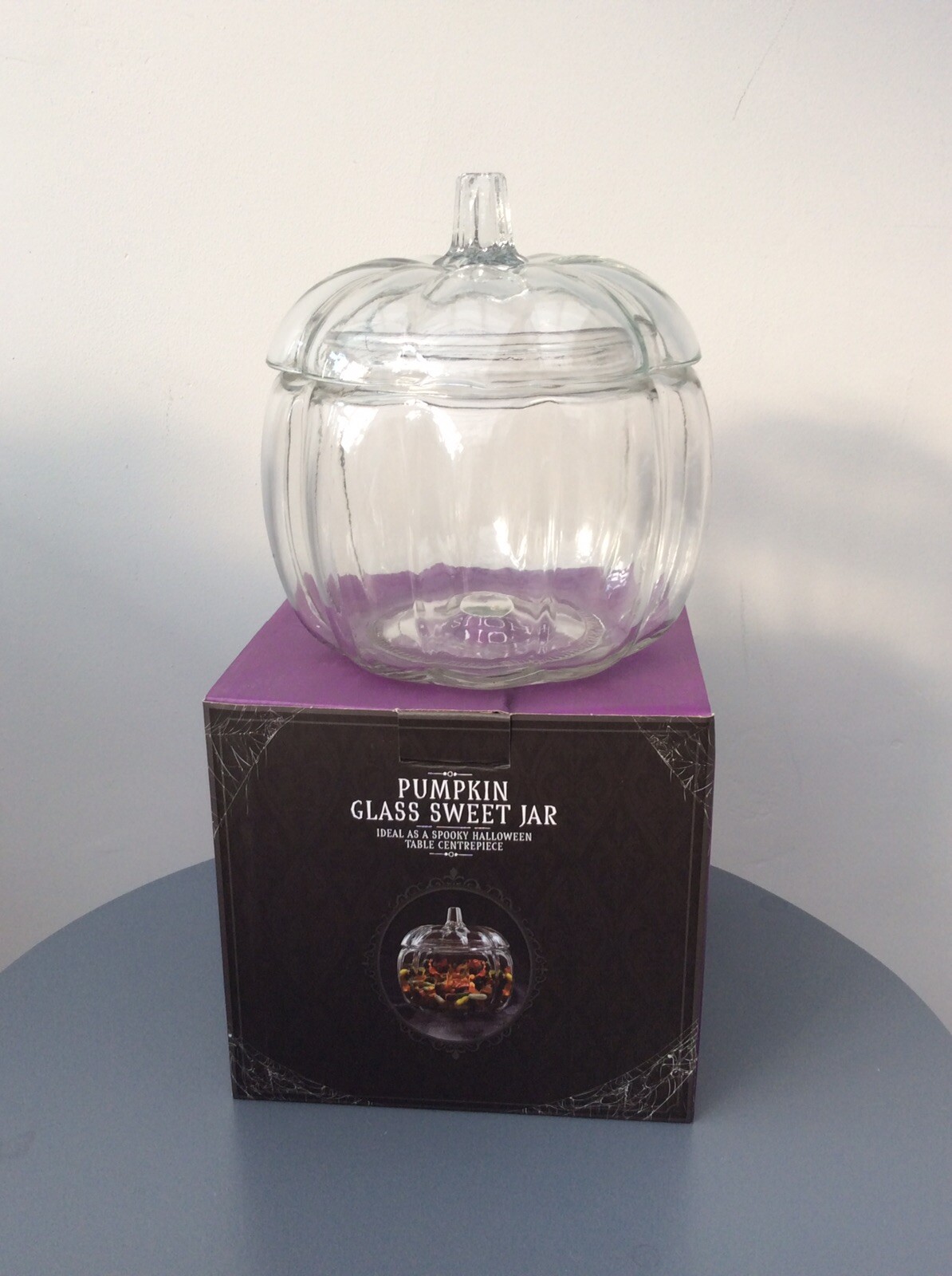 Haunted House Pumpkin Glass Sweet Jar Spooky Halloween Table Centrepiece FreeP&P