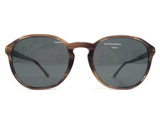 Persol Sunglasses 3343-S 1208/48 Brown Horn Square Frames Gray Polarized Lenses