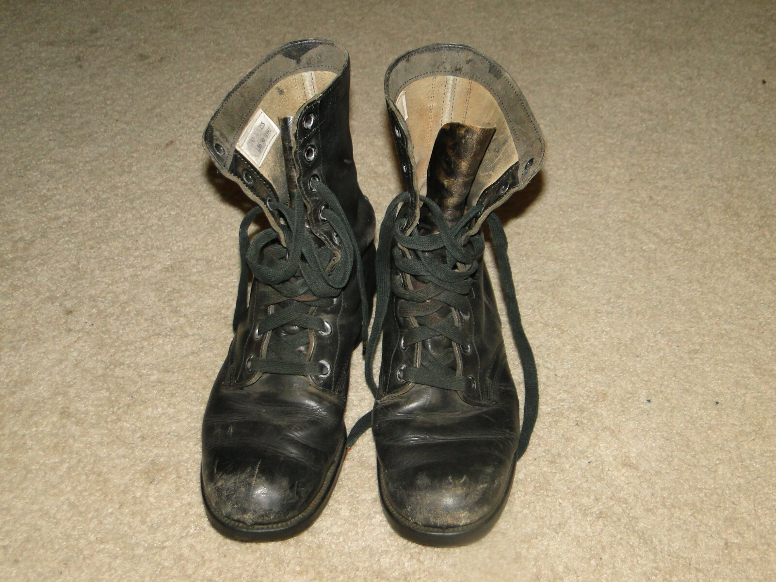 Vintage US ARMY Militaria Vietnam Leather Combat Boot Gem