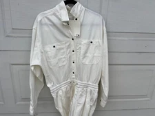 Isabel Marant Étoile Utility Jumpsuit  Long Sleeve Linen Lyocell white  40