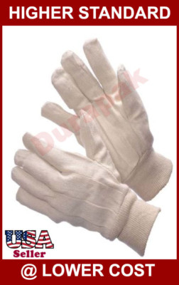 36 Pairs Cotton Canvas Work Gloves Men Size Indoor Outdoor Field Hand Protection