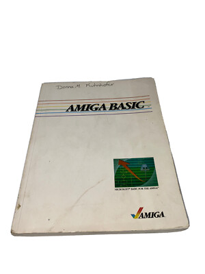 Vintage Commodore Amiga Basic Microsoft Manual Tutorial Book USA 1985 S/Cover Gd