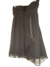 BCBGeneration One Shoulder Black Mini Dress Draping Asymmetrical Skirt Size 0